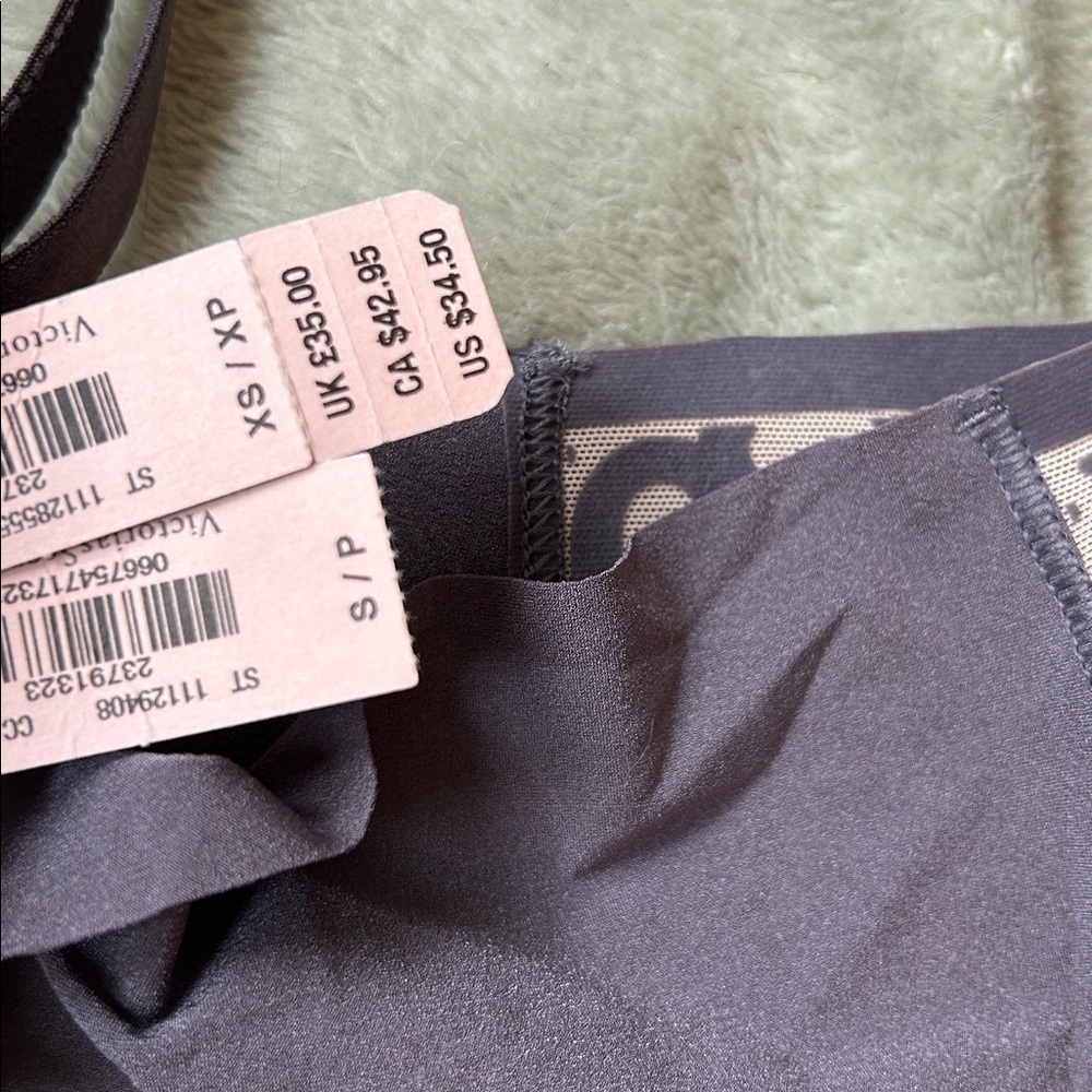 Women's Gray Patterned Intimate Set - Picture 3 of 3